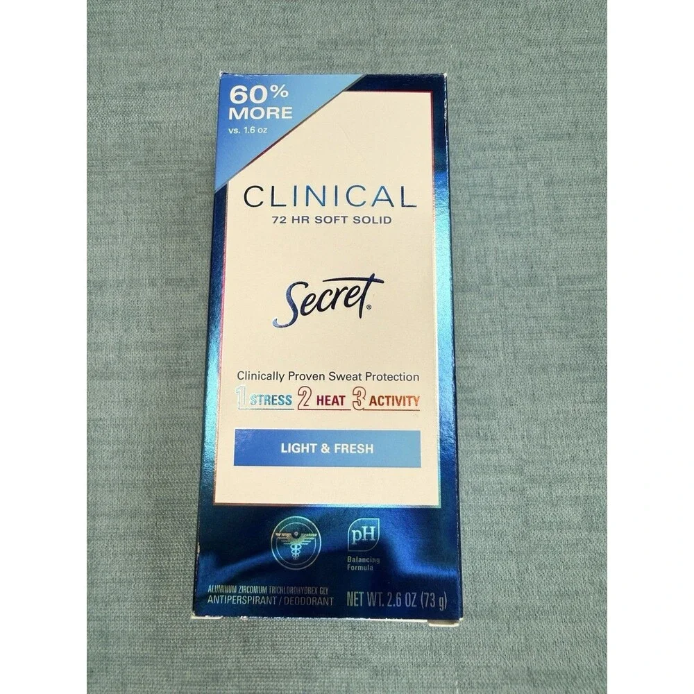 Secret Clinical 72 Hr Soft Solid Light & Fresh Deodorant 2.6 oz. - Exp 04/25